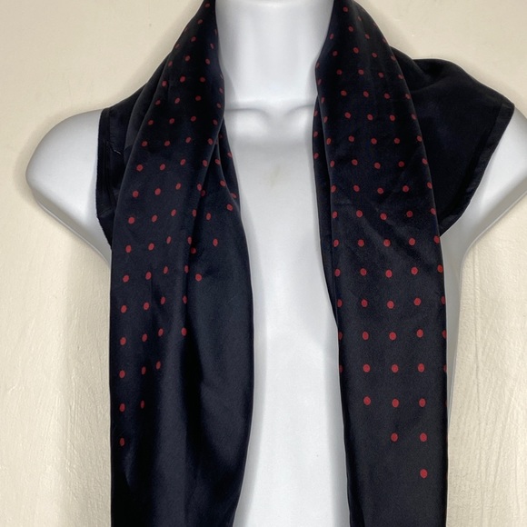 Napoli Scarf Polka Dot Navy 31x31 Fabric Unknown Napoli Italy Square - Picture 1 of 7
